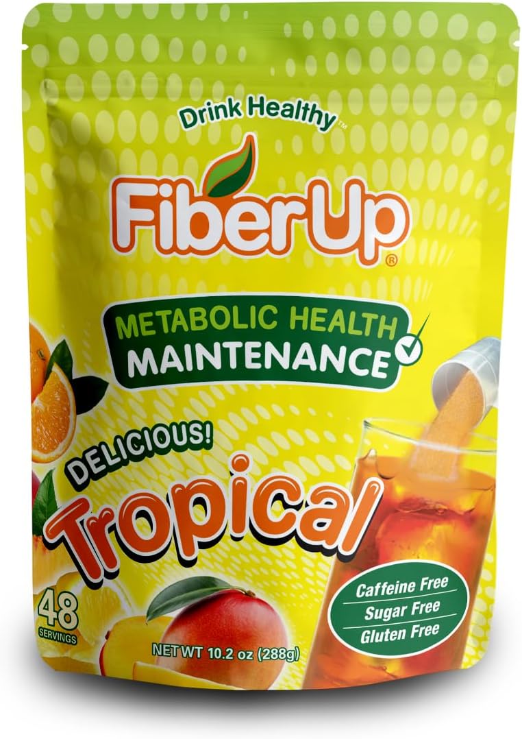 Tropical Prebiotic Soluble Fiber Supplement - 48 Servings of Delicious Fiber Boost