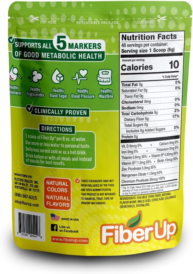 Tropical Prebiotic Soluble Fiber Supplement - 48 Servings of Delicious Fiber Boost