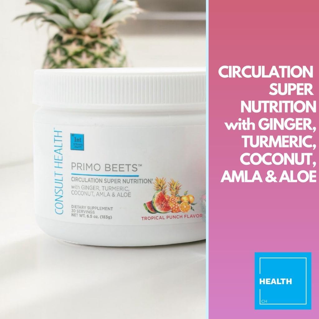 Tropical Punch Flavor Beet Root Powder Drink Mix by Consult Health - Primo Beets