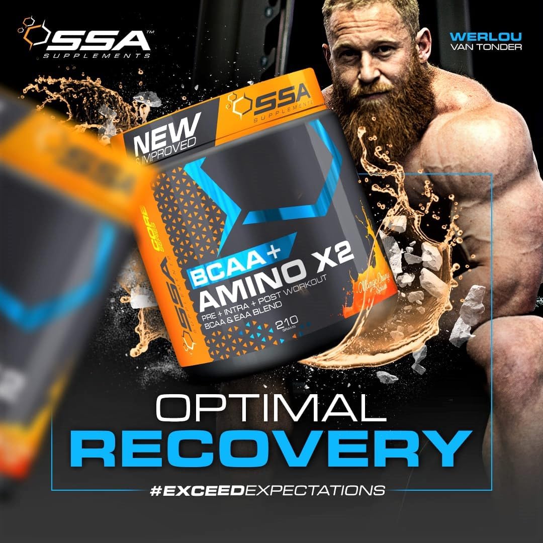 Tropical Punch Flavored BCAA + EAA Amino Acid Complex with Glutamine for Pre & Post Workout Recovery - 210g