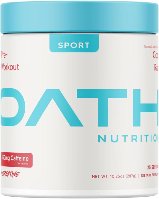 Trove Nutrition Oath Nutrition Sport Pre-Workout Stimulant with 25 Servings in Coco Razz Flavor