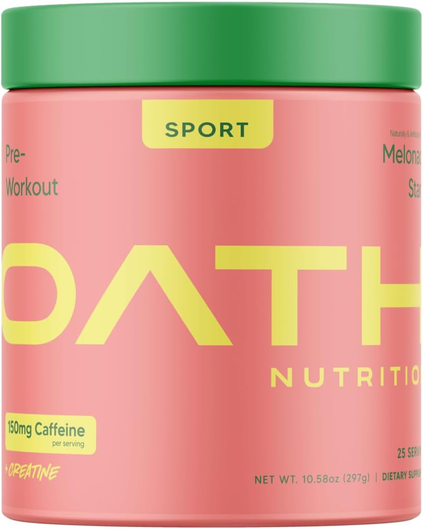 Trove Nutrition Oath Nutrition Sport Pre-Workout Stim Melonade Stand 25 Servings - Boost Your Workout Performance