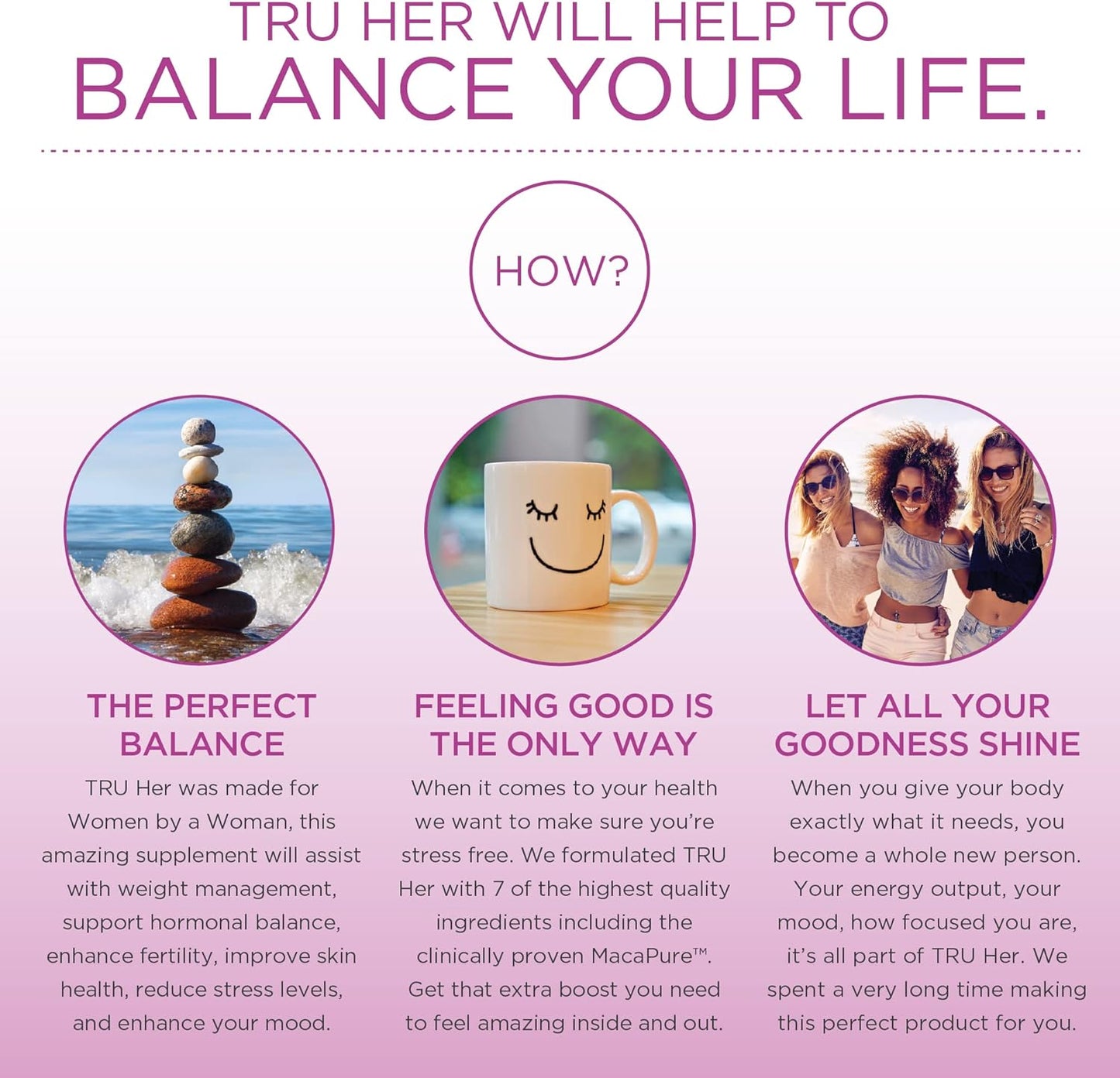 TRU HER Women's Supplement: Digestion, Hormonal Balance, Fertility, Gut & Skin Health, Mood Boost - 120 Capsules