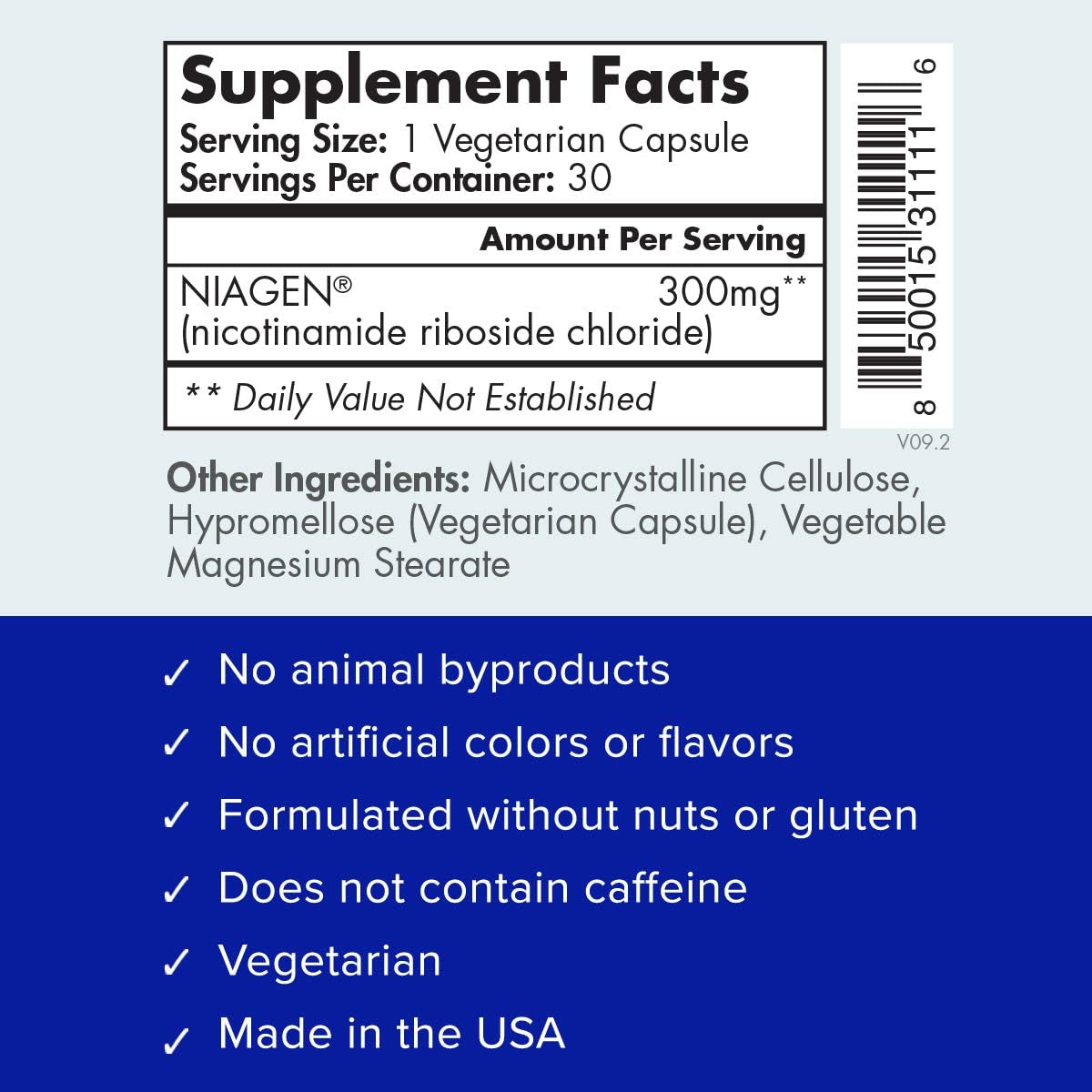 TRU NIAGEN NAD Supplement 300mg - Anti Aging & Cell Regeneration - 30 Servings - Supports Cellular Energy, Brain, Muscle - Nicotinamide Riboside - 3 Bottles