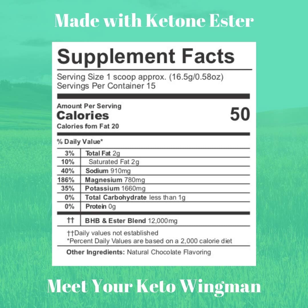 TruBrain Ketones: Ketone Ester and BHB Exogenous Ketones for Energy, Focus, and Ketosis Support - Keto Diet Supplement - Chocolate Brain Booster
