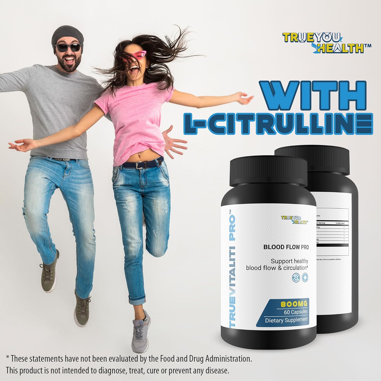 True Vitaliti Pro Blood Flow Supplement for Men - L-Arginine Circulation Support for Male Health and Vitality