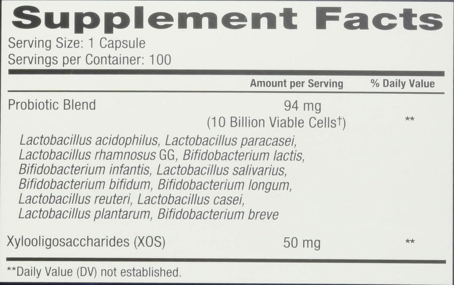 Trunature White Advanced Digestive Probiotic Capsules - 100 Count
