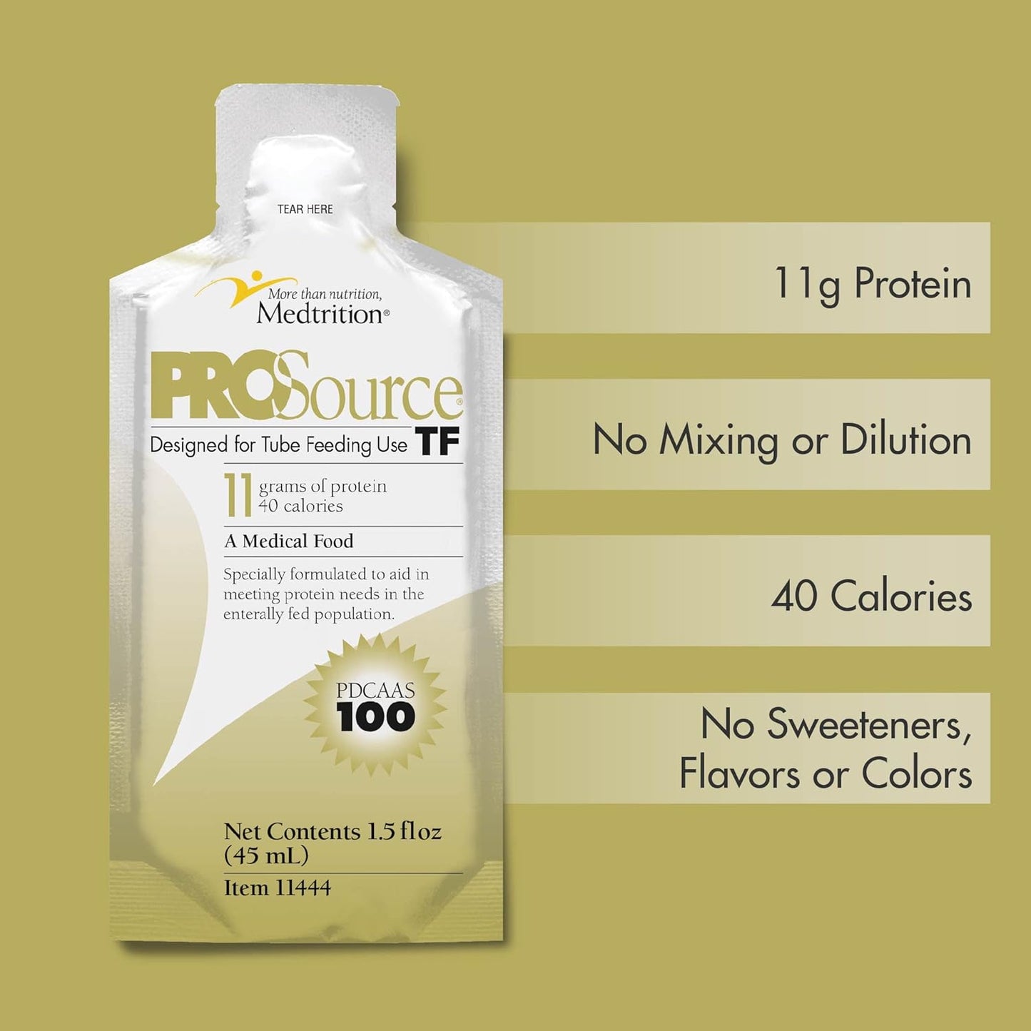 Tube Feeding Liquid Protein Supplement | 11g Protein per Serving | Medtrition | 100 Pack