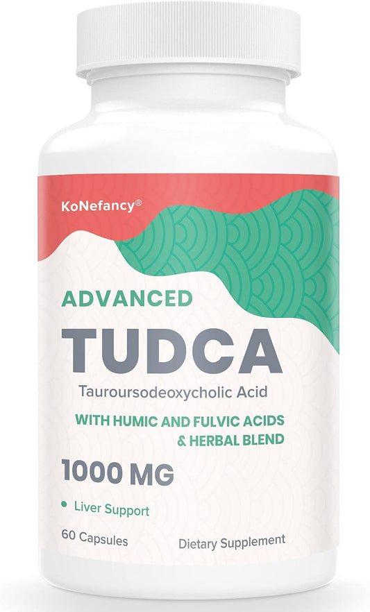 TUDCA Liver Cleanse Detox Supplements with Milk Thistle and Bile Salts - 1000mg, 60 Vegan Capsules for Liver and Digestive Health