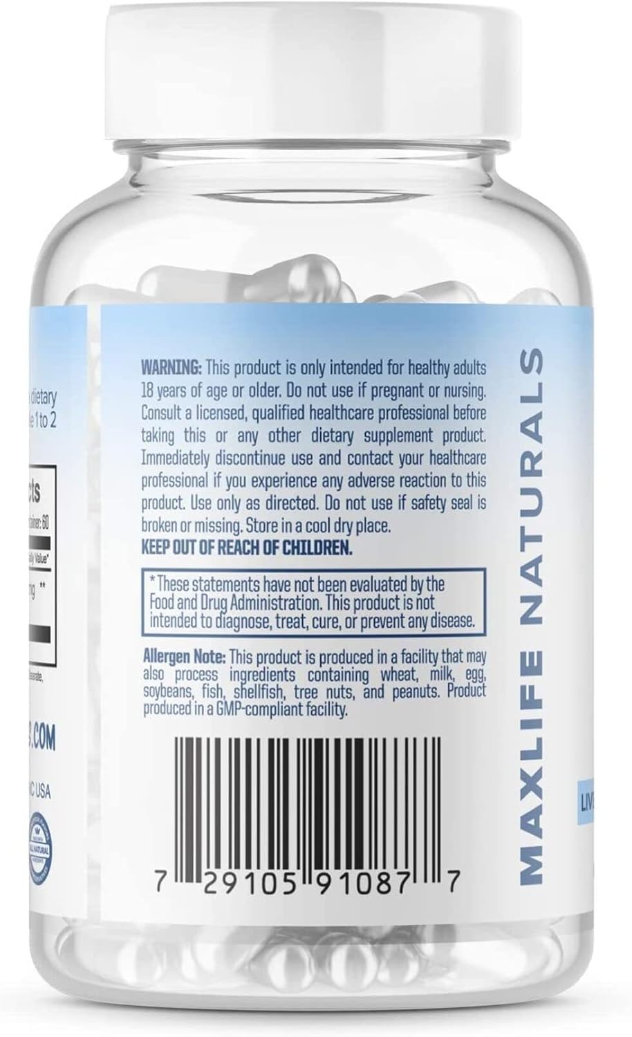 Tudca Liver Support Supplement - 500mg Tudca for Liver Cleanse - Bile Salt Aid for Liver Rescue - Liver Detox Cleanse Aid - MaxLife Naturals Liver Supplement