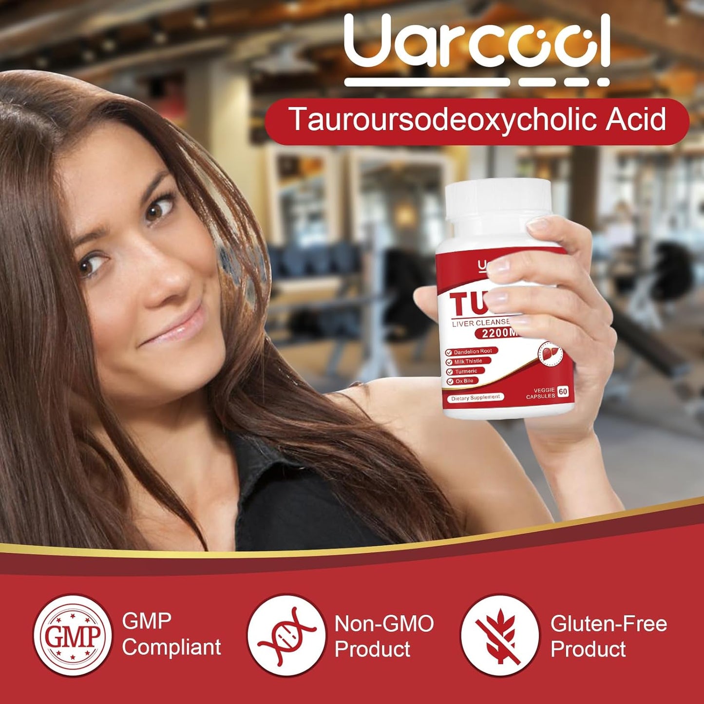 TUDCA Liver Support Supplement 2200MG with OX Bile & Digestive Enzymes - Non-GMO 60 Softgels