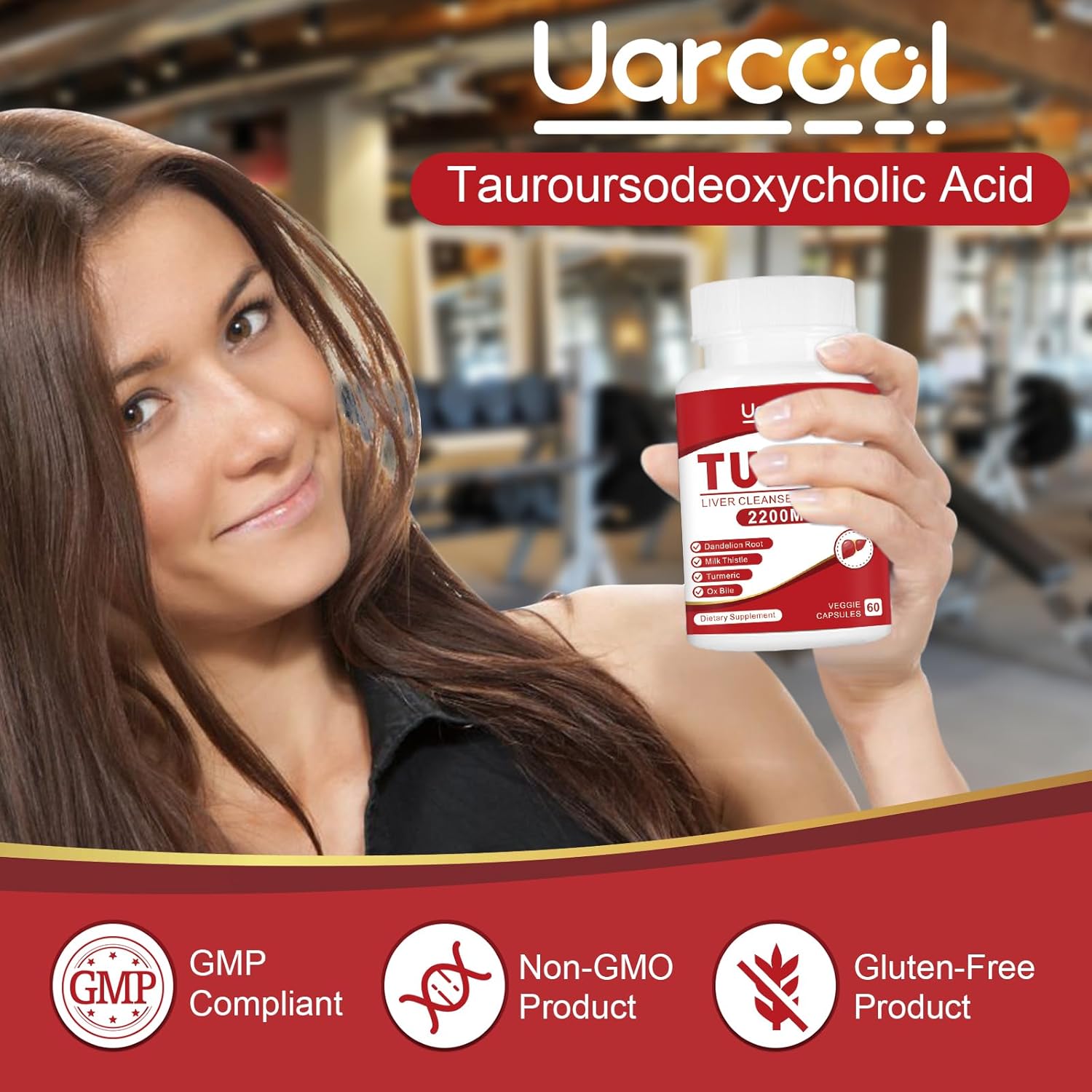 TUDCA Liver Support Supplement 2200MG with OX Bile & Digestive Enzymes - Non-GMO 60 Softgels