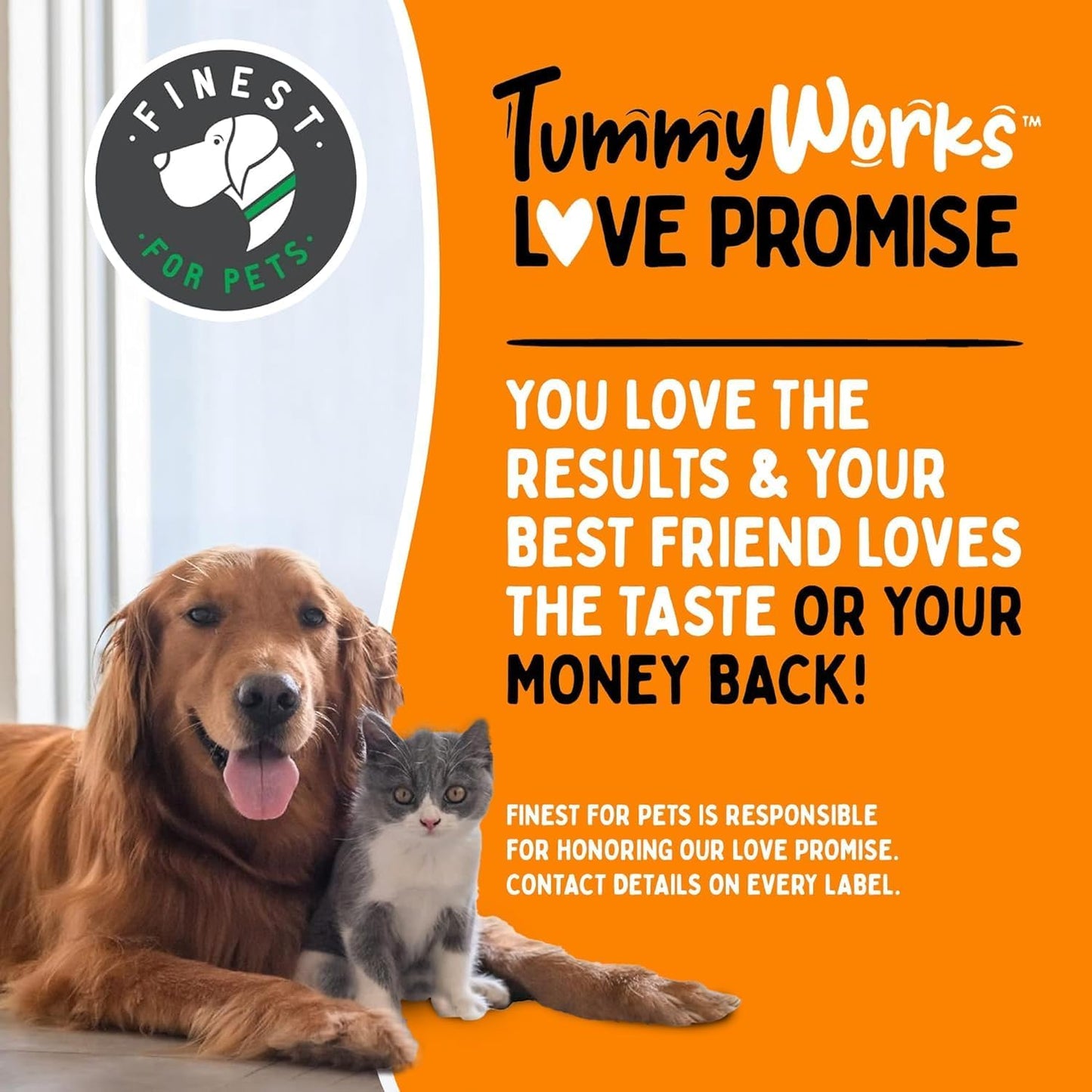 TummyWorks Probiotic Powder for Dogs & Cats - Digestive Health & Immune Support - USA Made - 160 Scoops
