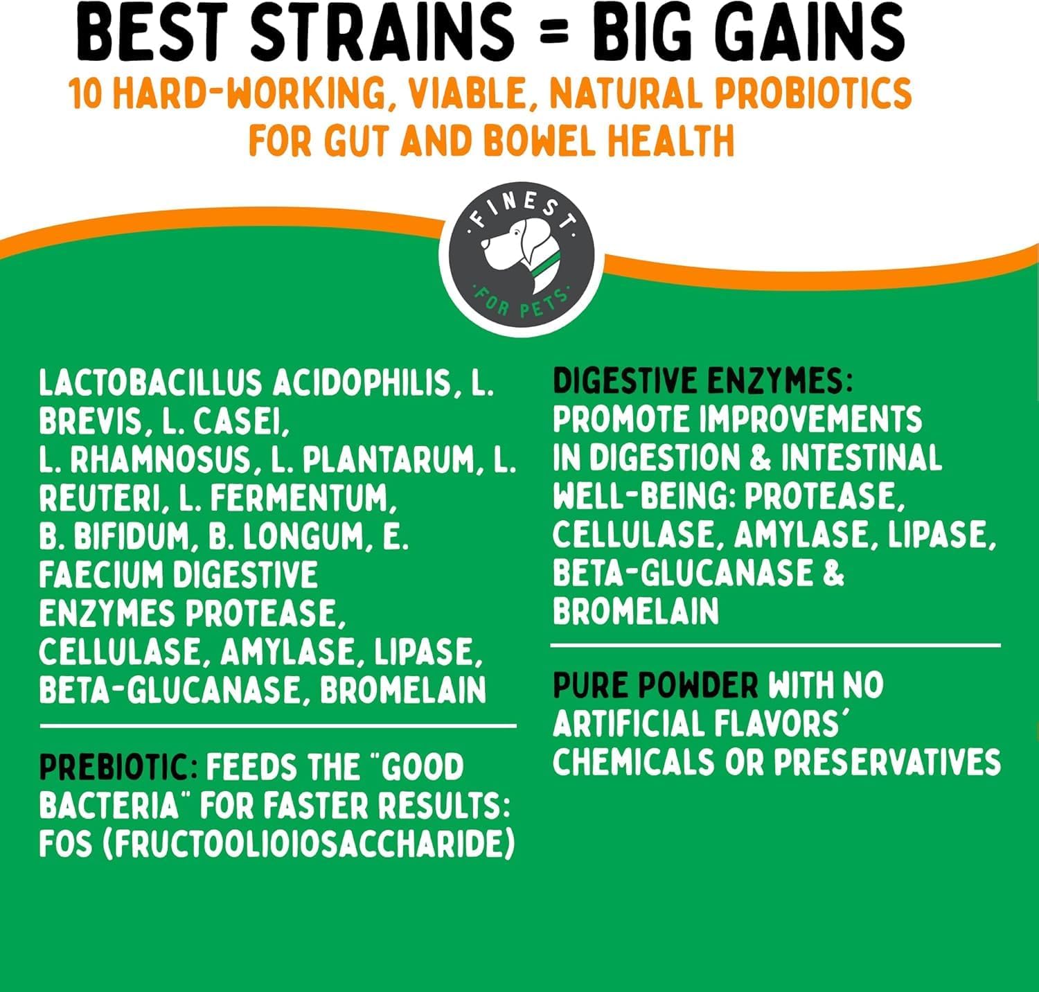 TummyWorks Probiotic Powder for Dogs & Cats - Digestive Health & Immune Support - USA Made - 160 Scoops