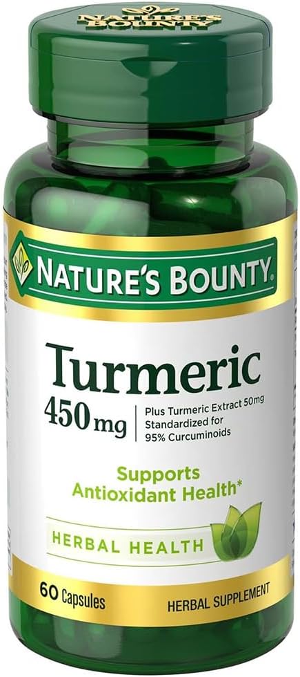 Turmeric Capsules by Nature's Bounty - 450 Mg, 60 Ct, Antioxidant Support for Health