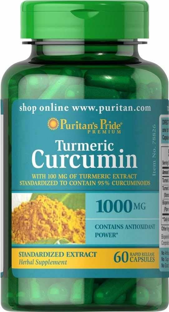 Turmeric Curcumin 1000mg - 2 Pack of 60 Capsules by Puritan's Pride