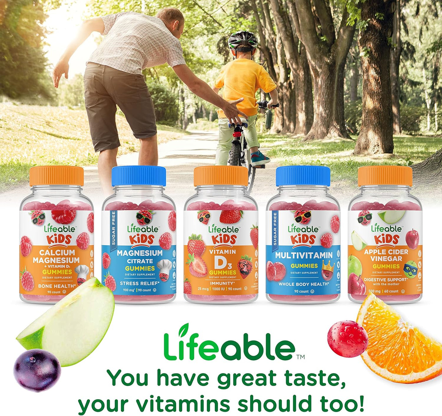 Turmeric Curcumin and Multivitamin Gummies Bundle for Kids - Gluten-Free and GMO-Free Chewable Supplements with Great Taste