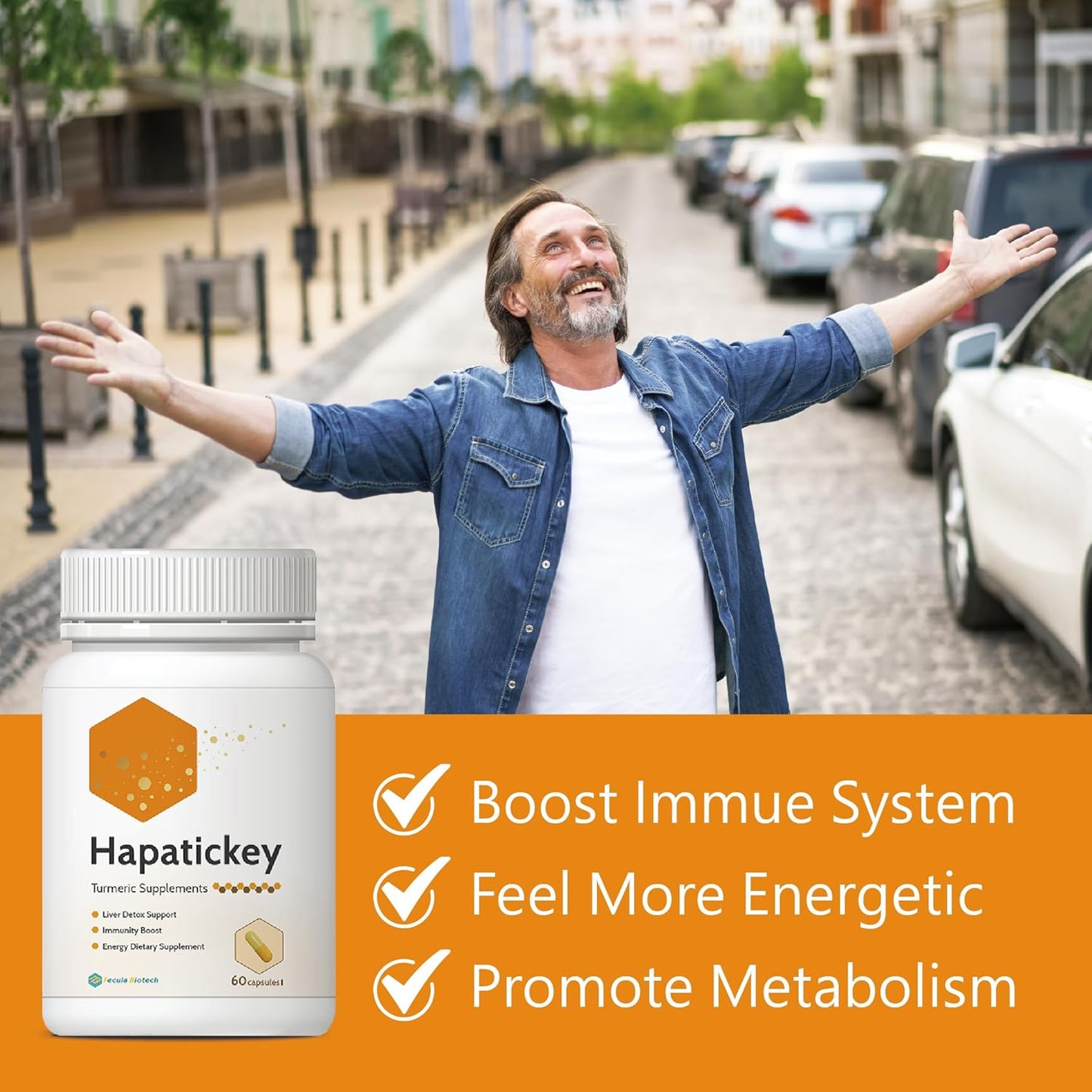 Turmeric Curcumin Energy Dietary Supplement: Liver Detox & Immunity Boost | 60 Capsules by Fecula Biotech