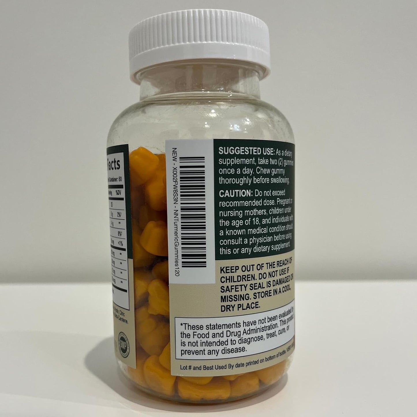 Turmeric Curcumin Gummies with Ginger and Black Pepper for Joint Support - 120 Count, Non-GMO, Gluten Free Turmeric Supplement by Nature's Nutrition