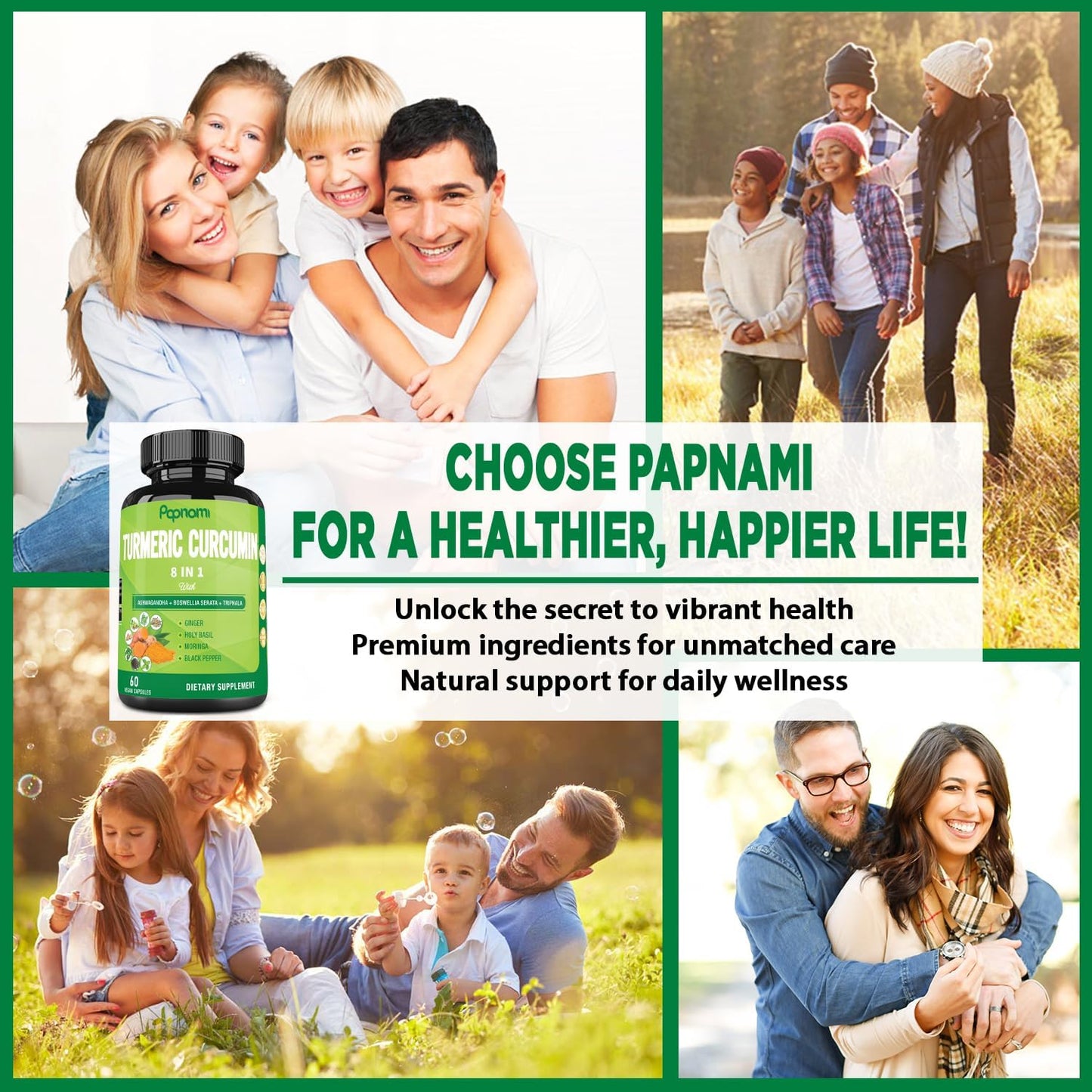 Turmeric Curcumin Supplement 2 Pack - 60 Capsules Each - Immune, Joint, Digestive Support - Ashwagandha, Triphala, Moringa