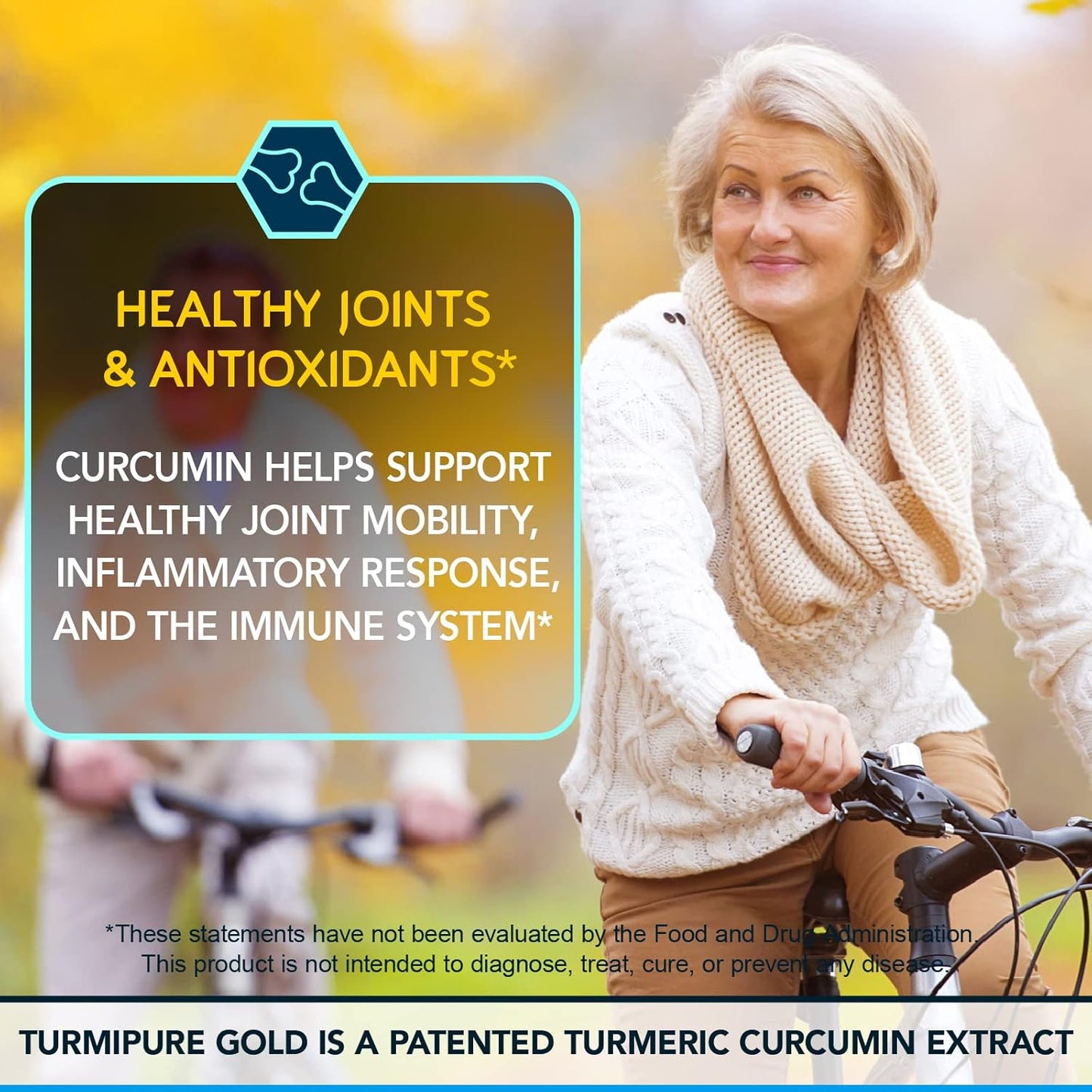 Turmeric Curcumin with TurmiPure for Joint Support - High Absorption, Non-GMO Supplement for Inflammation - 60 Servings