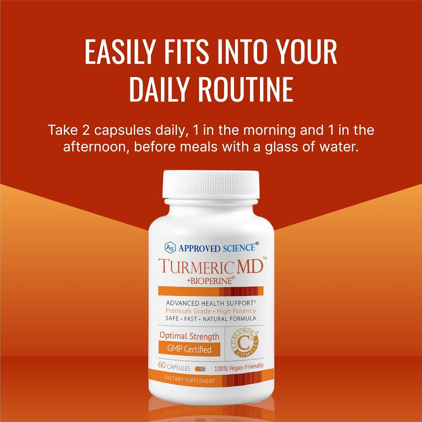 Turmeric MD Capsules with BioPerine - 6 Month Supply - High Potency 95% Curcuminoids - 360 Pills