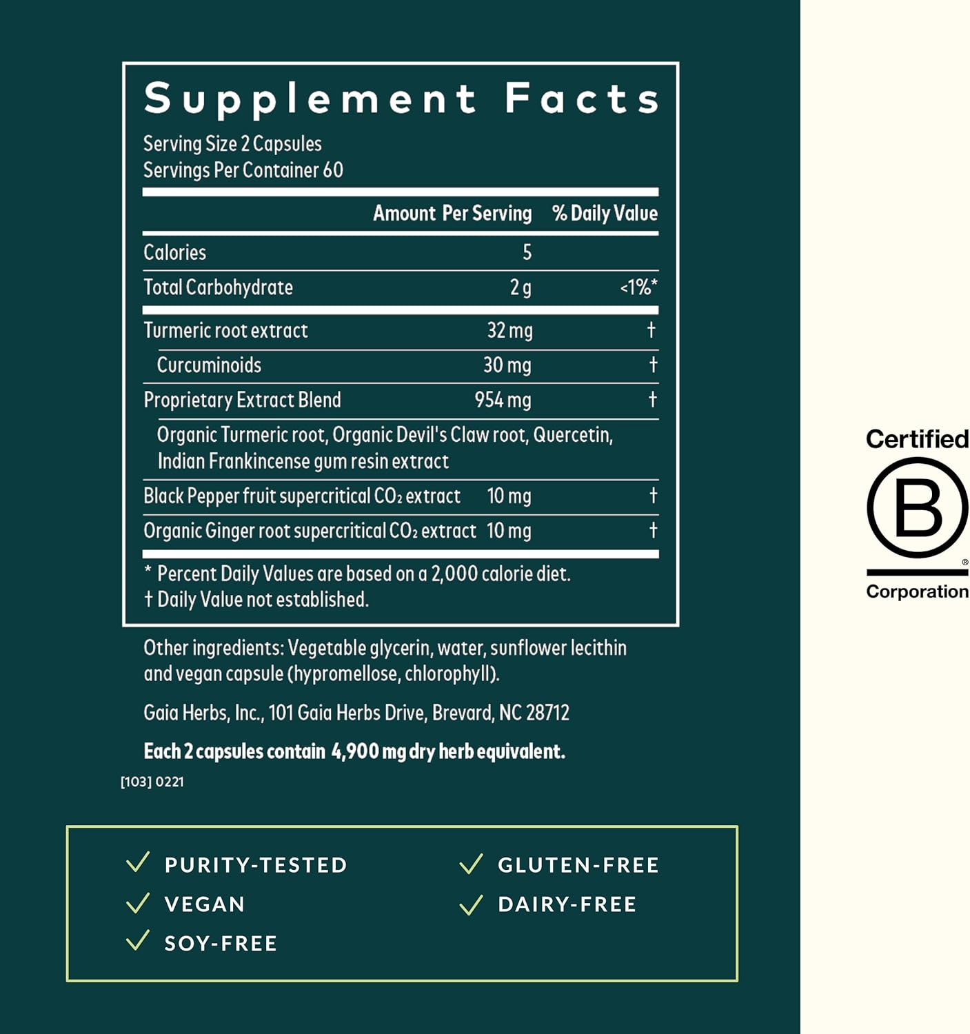 Turmeric Supreme Joint Health Supplement with Quercetin, Boswellia, Ginger Root, Black Pepper - 120 Liquid Capsules