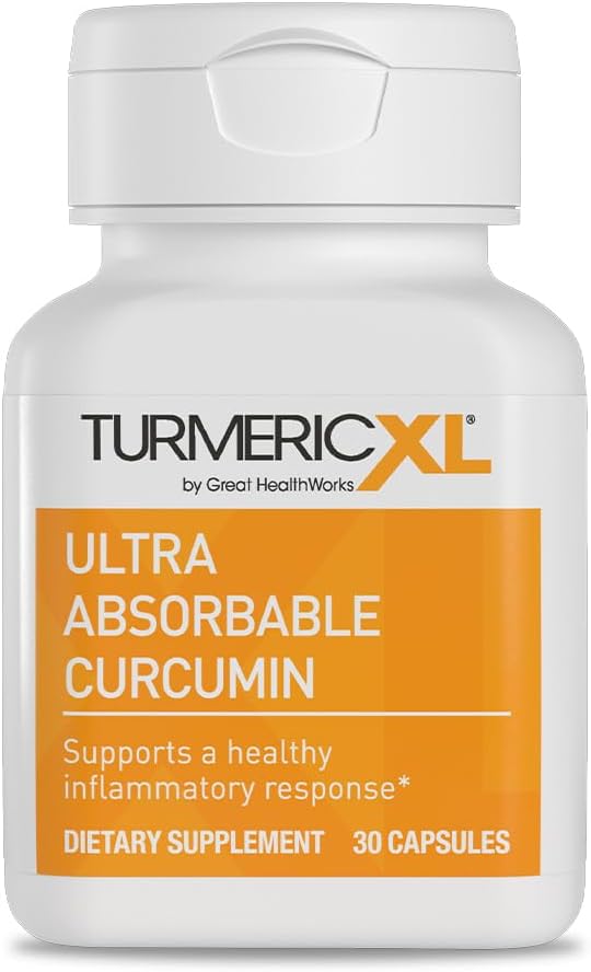 TurmericXL OmegaXL Joint Support Supplement - 250mg Turmeric Extract for Healthy Inflammatory Response - High Absorption, Gluten-Free - 30 Capsules