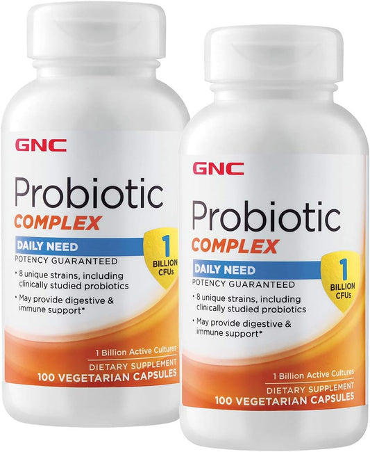 Twin Pack GNC Probiotic Complex Daily Need - 1 Billion CFUs for Gut Health