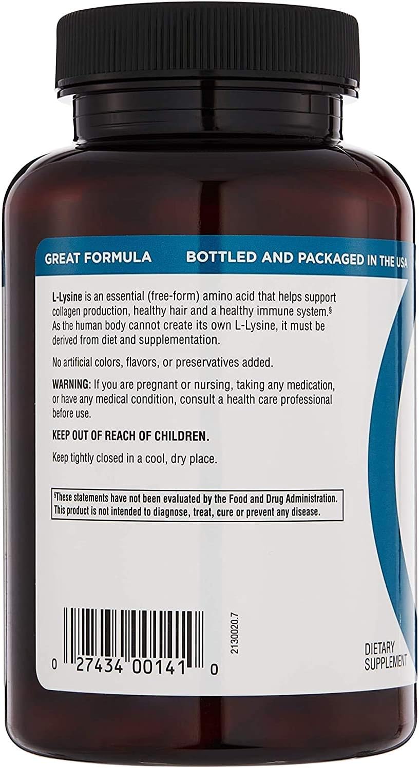 Twinlab L-Lysine Capsules, 500mg, 100 Count - Essential Amino Acid Supplement