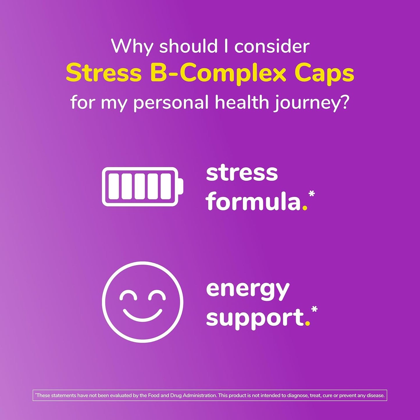 Twinlab Stress B-Complex Capsules - Energy Support with B12 and B6 - 250 Count