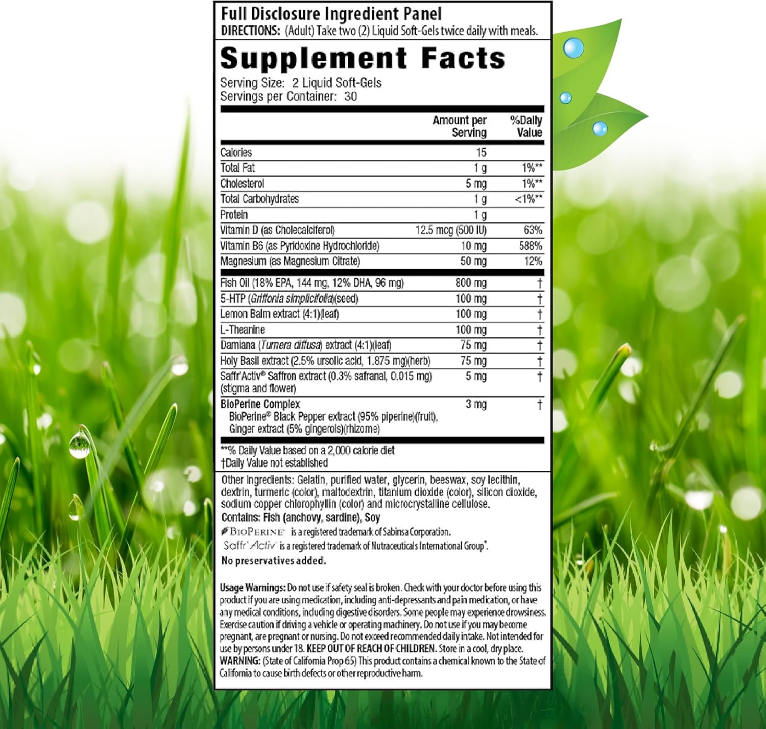 Two-Pack Irwin Naturals Double Potency 5-HTP Extra Liquid Soft-Gels - 60 Servings for Relaxation & Serotonin Production