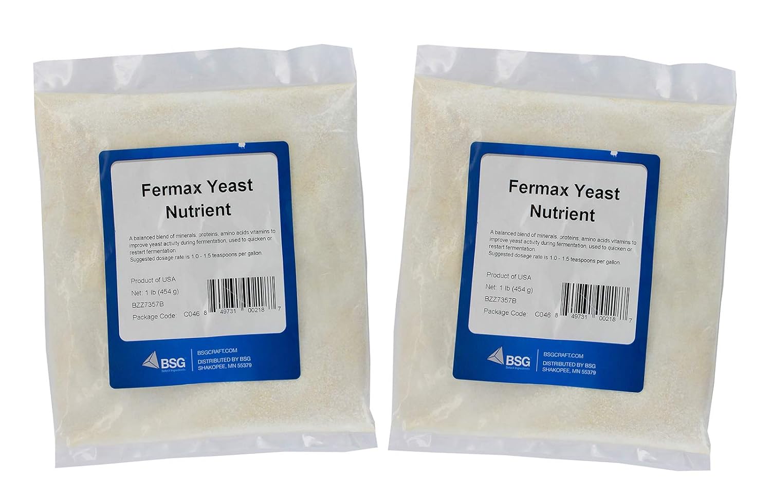 Two Pack of BSG Fermax Yeast Nutrient, 1lb - Improve Yeast Health and Fermentation Speed