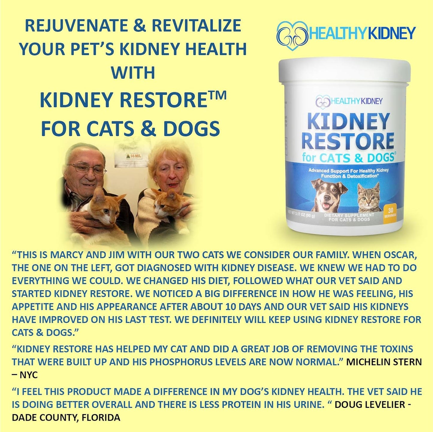 Two-Pack of Kidney Restore and Kidney Shield Supplements for Cats and Dogs