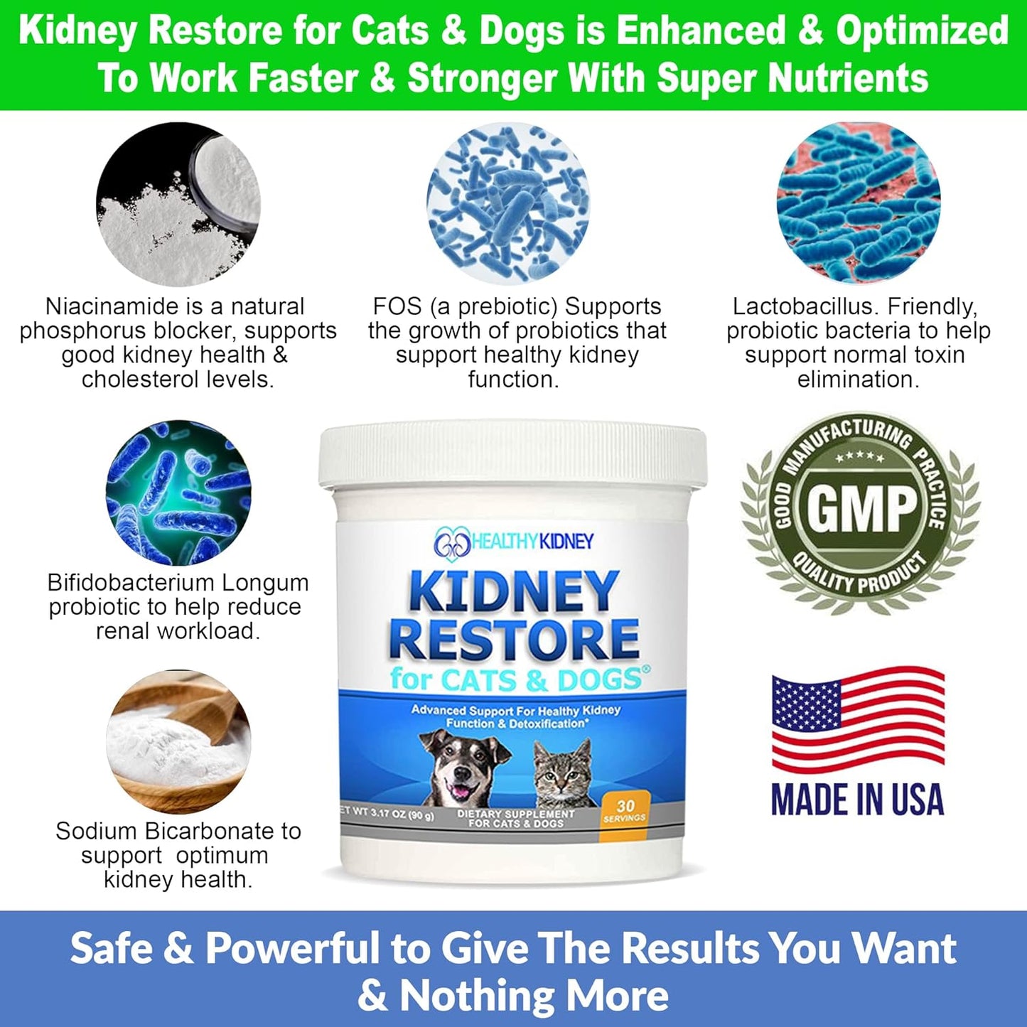 Two-Pack of Kidney Restore and Kidney Shield Supplements for Cats and Dogs