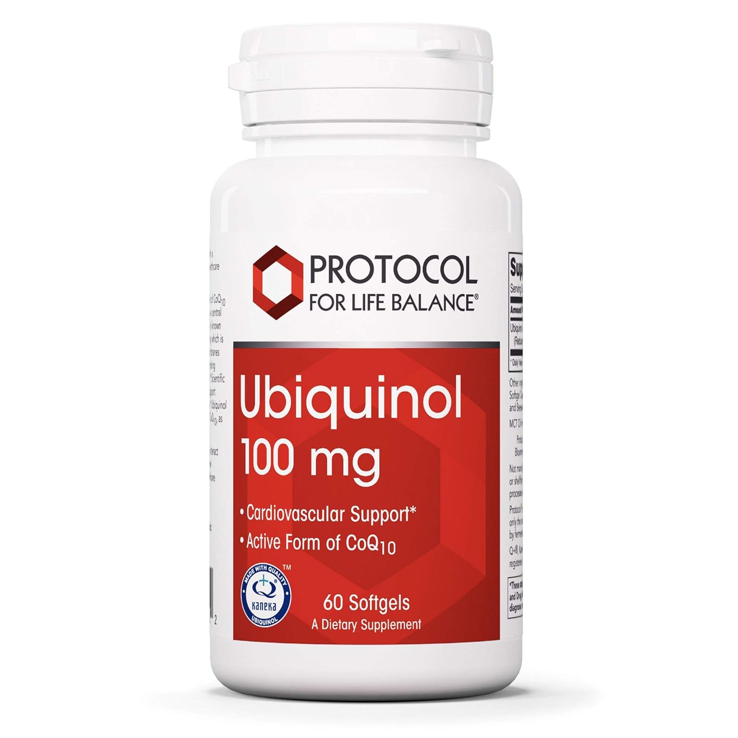 Ubiquinol 100mg Softgels for Cardiovascular Support, Energy Production, Heart Health - 60 Count