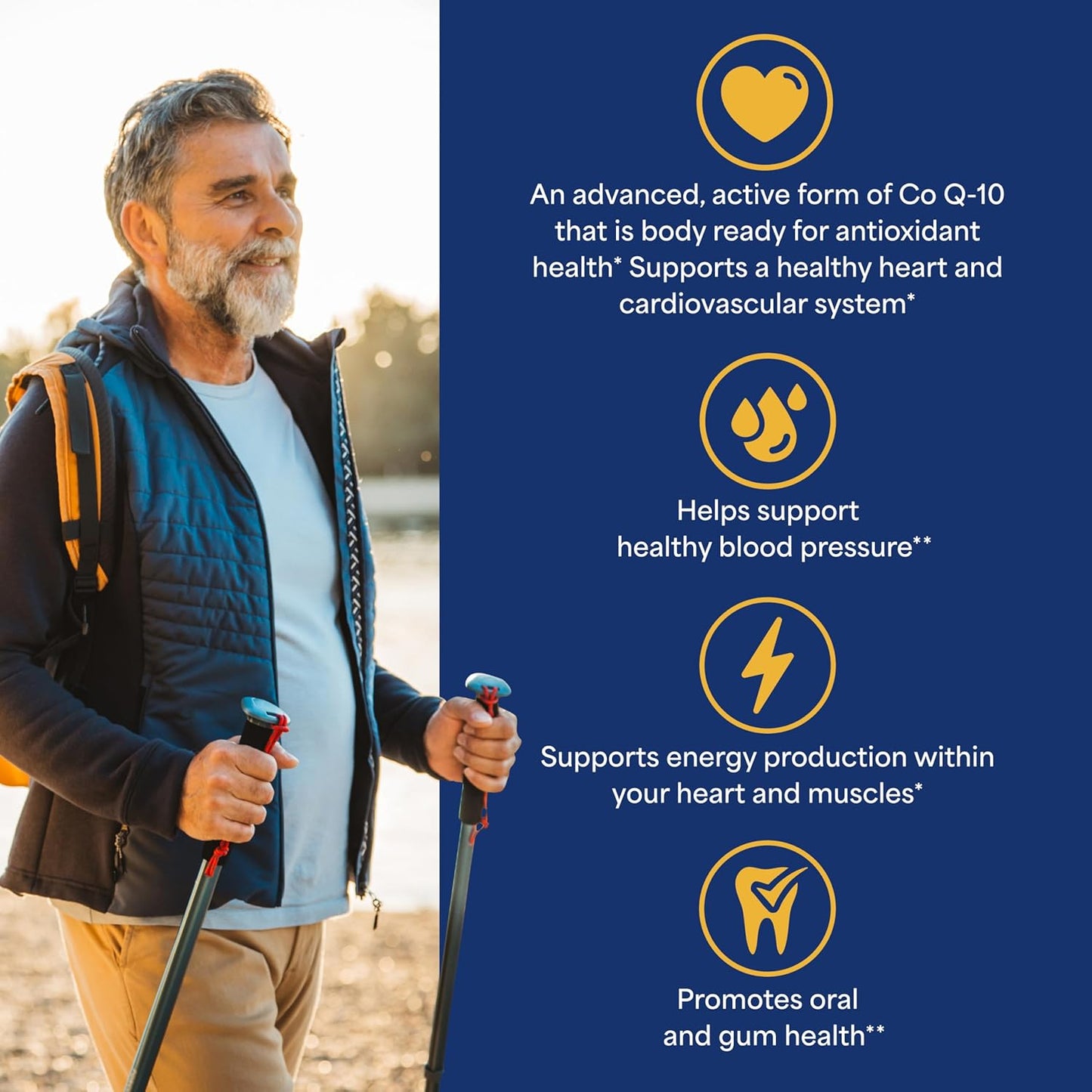 Ubiquinol Coenzyme CoQ10 100mg Softgels for Heart Health, Blood Pressure, Gum Health, Energy Support - 120ct