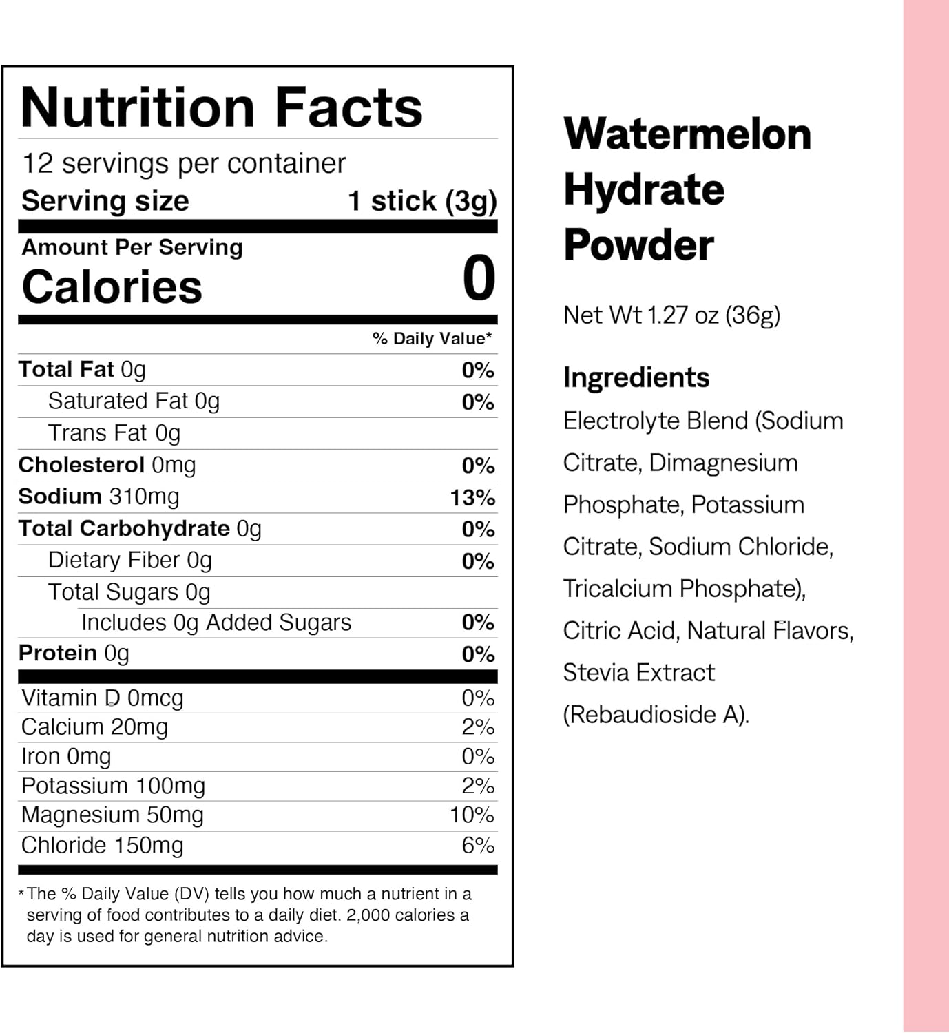 UCAN Hydrate Watermelon Electrolyte Drink Mix - 12 Stickpacks, Sugar-Free, Keto, Vegan, Non-GMO, Gluten-Free - Potassium & Magnesium for Runners