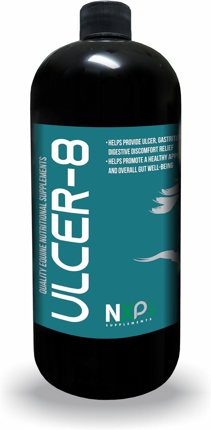 Ulcer-8 Horse Supplement for Gastritis, Colic Relief, and Digestion Support - 32 oz by NXP Supplements