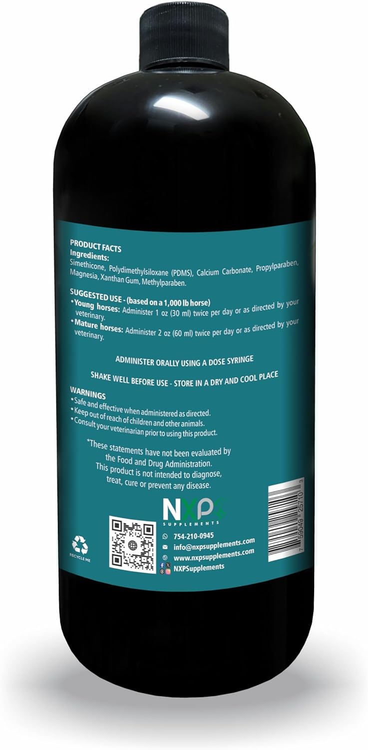 Ulcer-8 Horse Supplement for Gastritis, Colic Relief, and Digestion Support - 32 oz by NXP Supplements