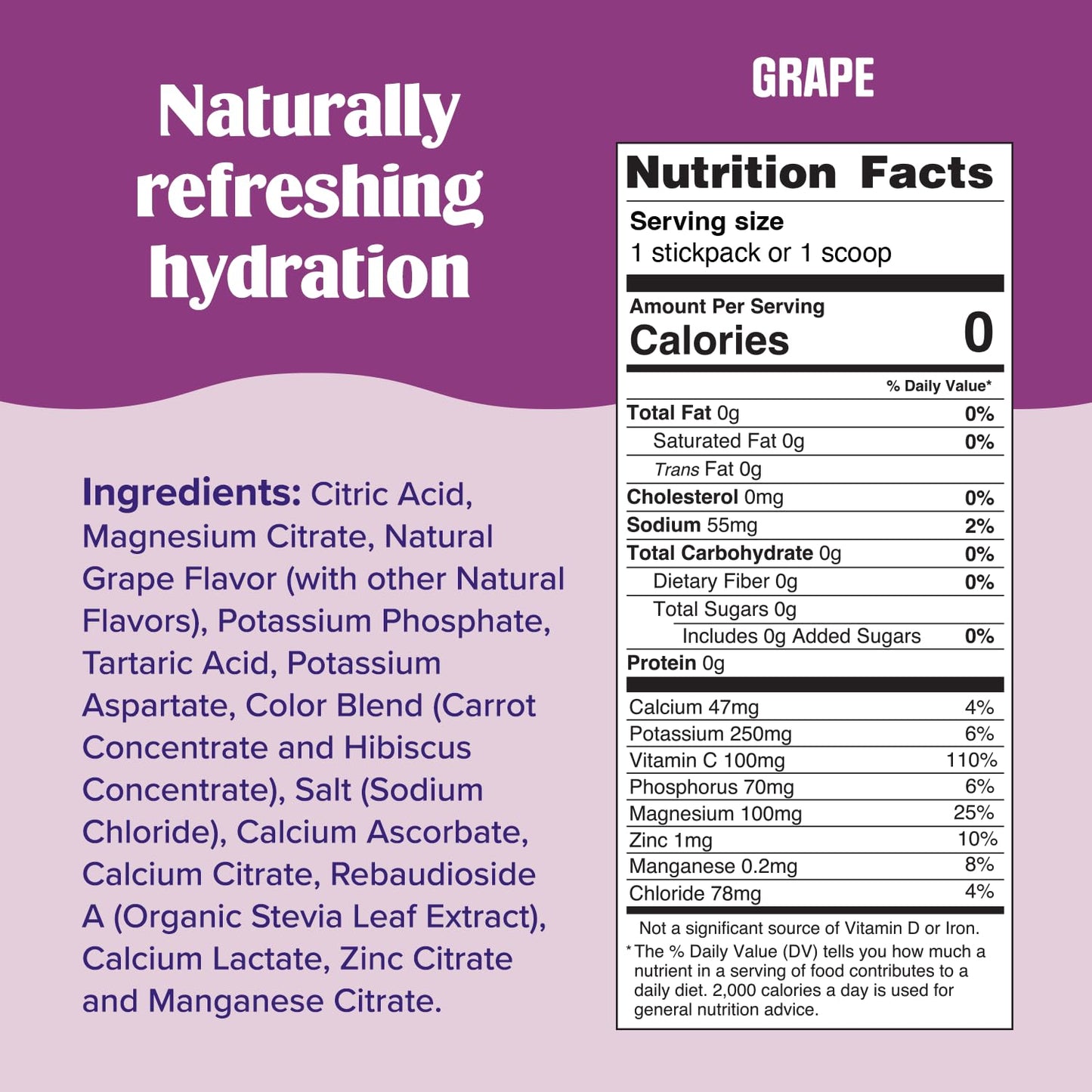 Ultima Replenisher Grape Electrolyte Powder Drink Mix - 90 Servings - Hydration Powder with 6 Essential Electrolytes and Trace Minerals - Keto, Vegan, Non-GMO, Sugar-Free