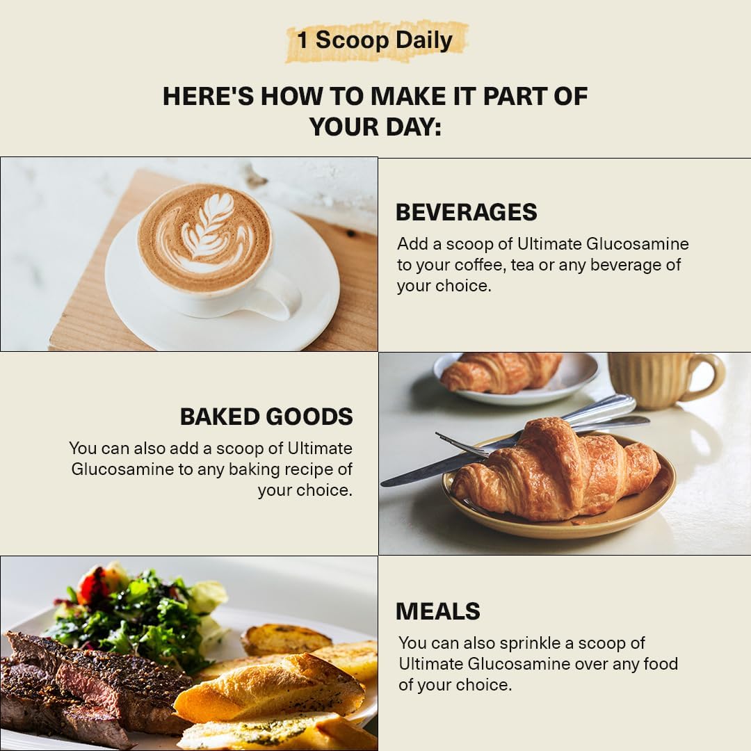 Ultimate Glucosamine for Joint Repair, Mobility & Comfort - Wellesley Therapeutics Inc. - Non-GMO, Gluten-Free, Dairy-Free - 60g, 30 Servings