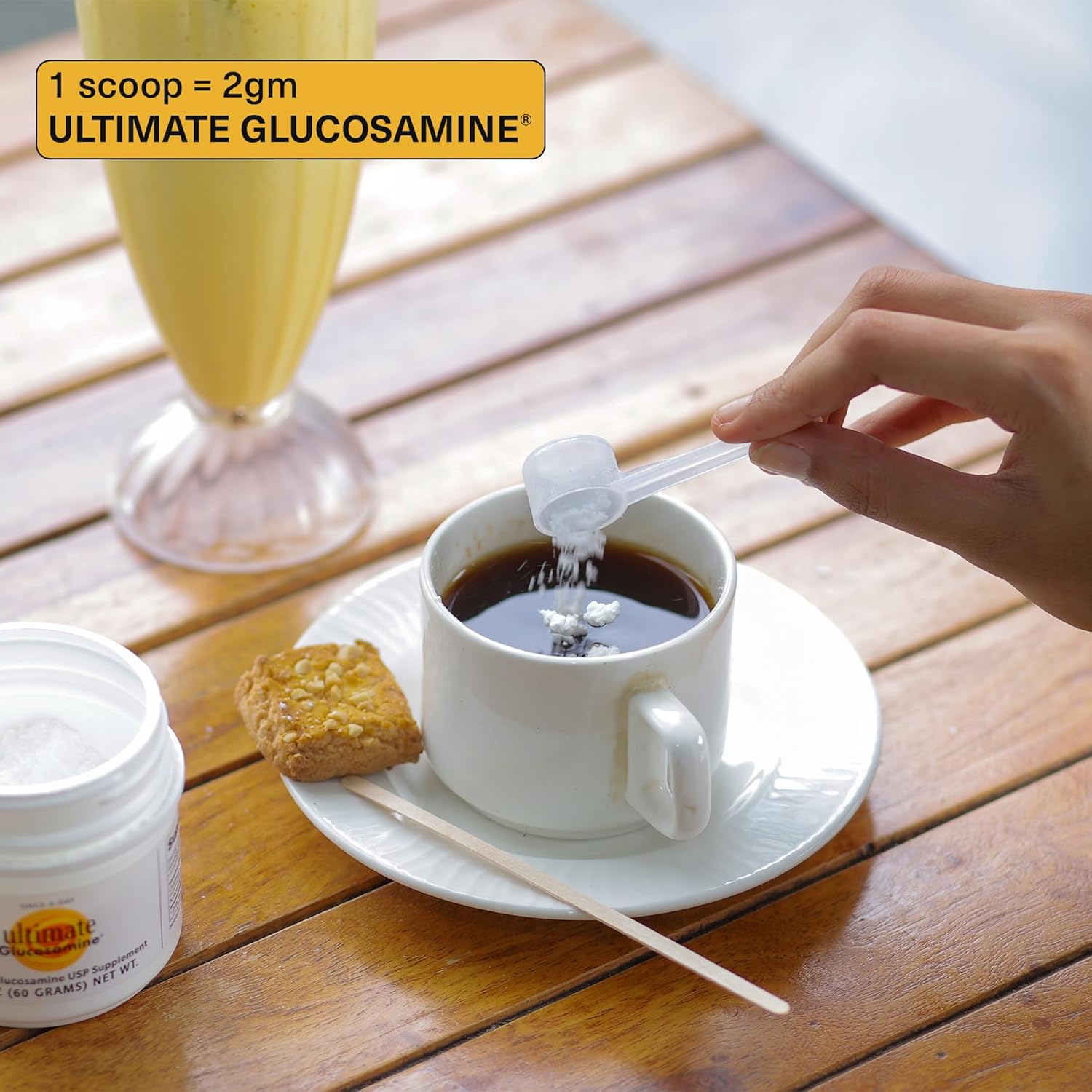 Ultimate Glucosamine for Joint Repair, Mobility & Comfort - Wellesley Therapeutics Inc. - Non-GMO, Gluten-Free, Dairy-Free - 60g, 30 Servings