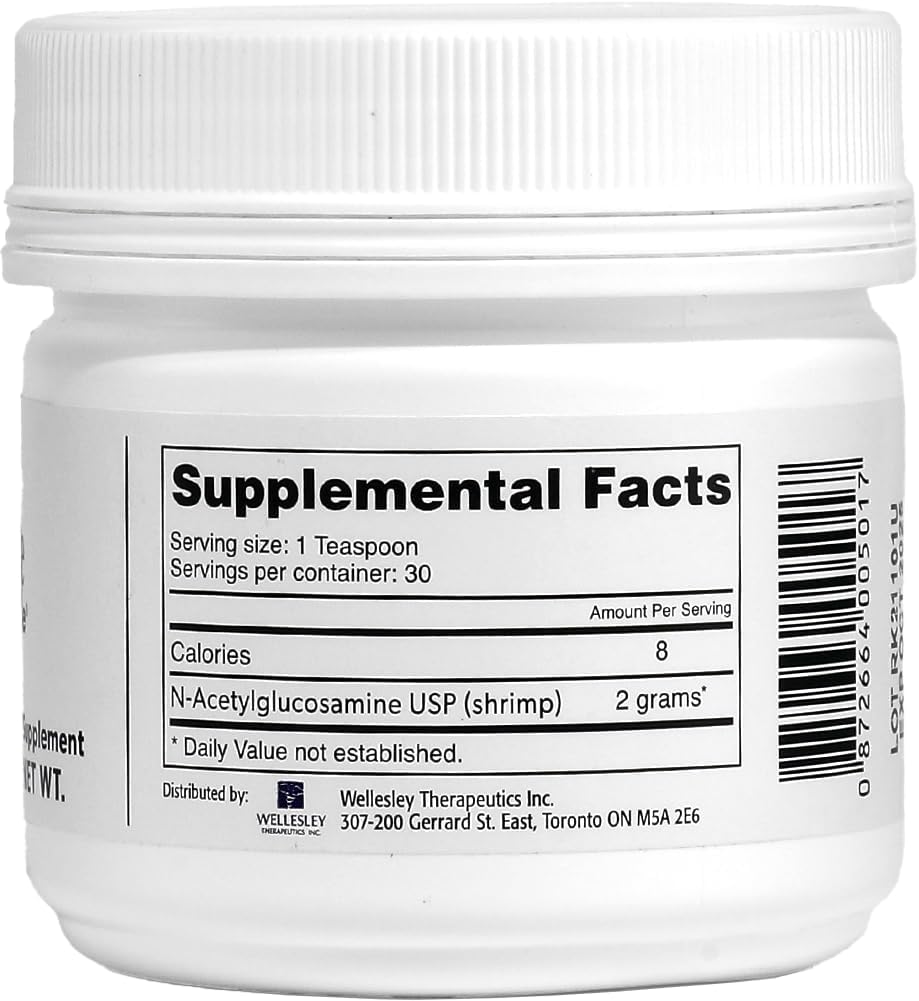 Ultimate Glucosamine for Joint Repair, Mobility & Comfort - Wellesley Therapeutics Inc. - Non-GMO, Gluten-Free, Dairy-Free - 60g, 30 Servings