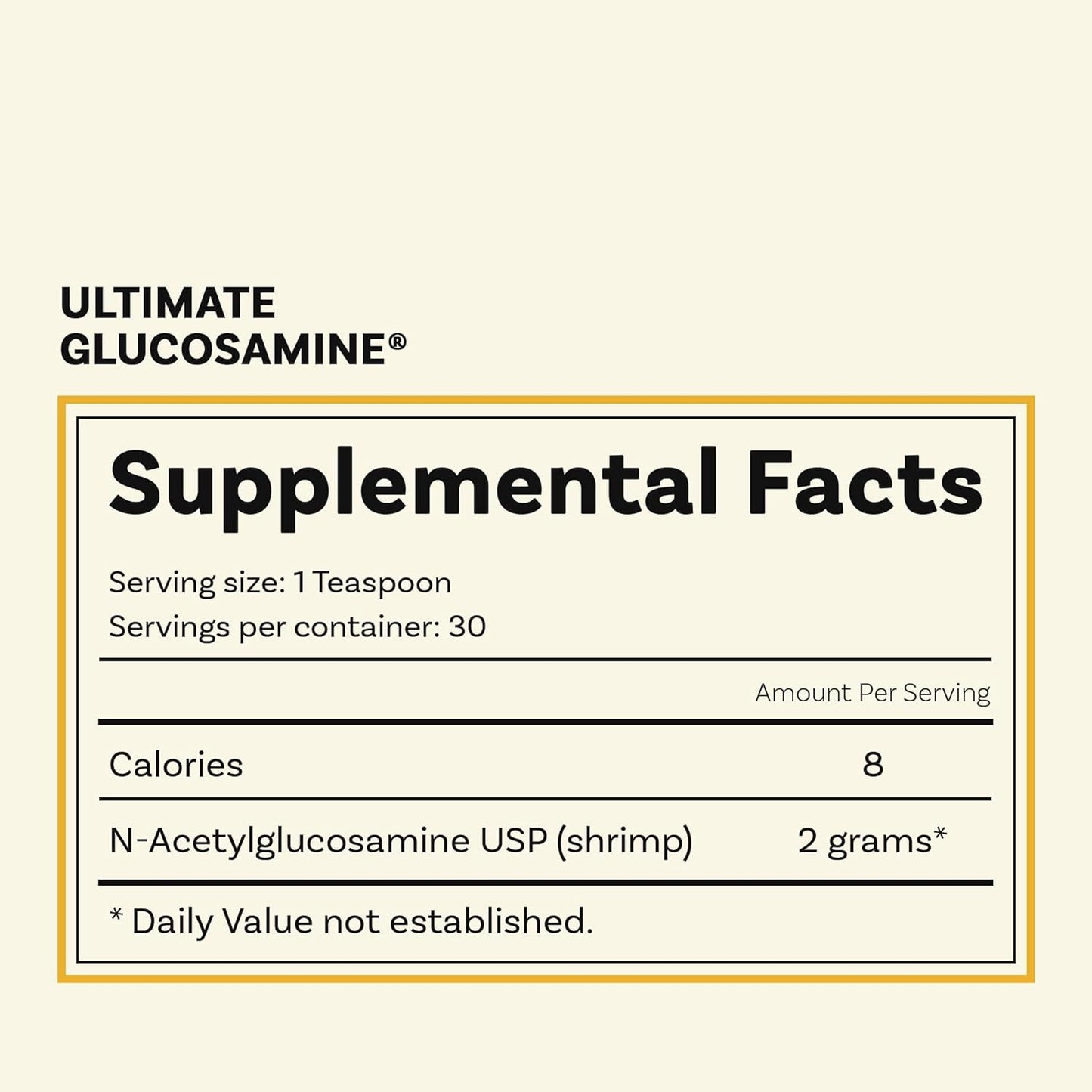 Ultimate Glucosamine for Joint Repair, Mobility & Comfort - Wellesley Therapeutics Inc. - Non-GMO, Gluten-Free, Dairy-Free - 60g, 30 Servings