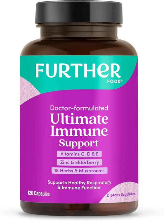 Ultimate Immune Support Multivitamin with Vitamin C, D, E, Zinc, Elderberry, and Echinacea - Natural Daily Defense & Antioxidant Boost