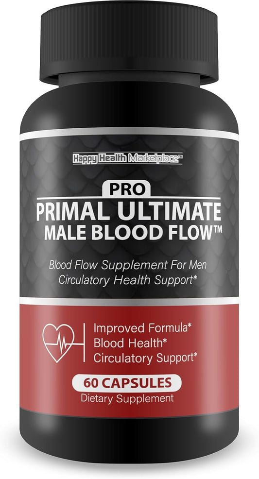 Ultimate Male Blood Flow Support Supplement for Whole Body Circulation - Pro Primal X Formula