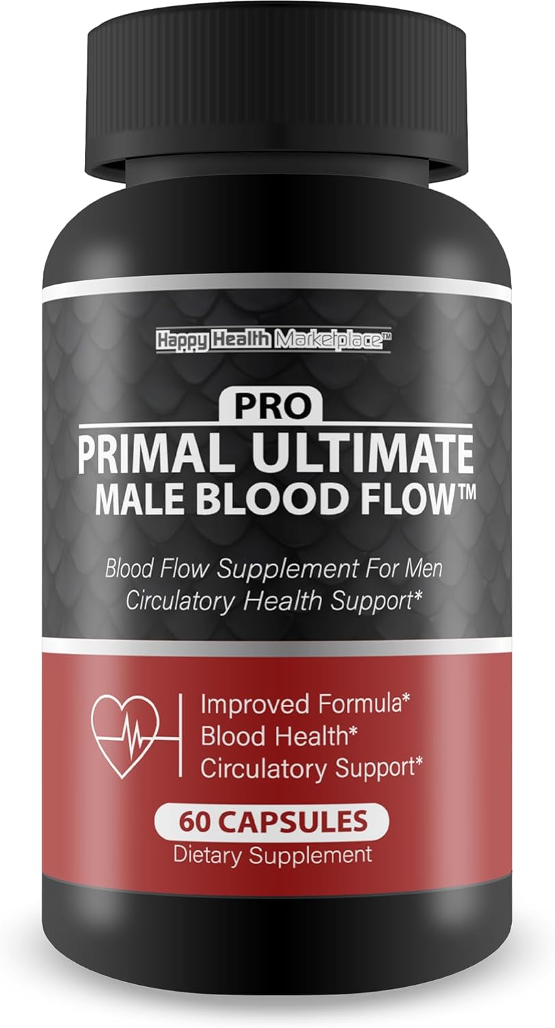 Ultimate Male Blood Flow Support Supplement for Whole Body Circulation - Pro Primal X Formula