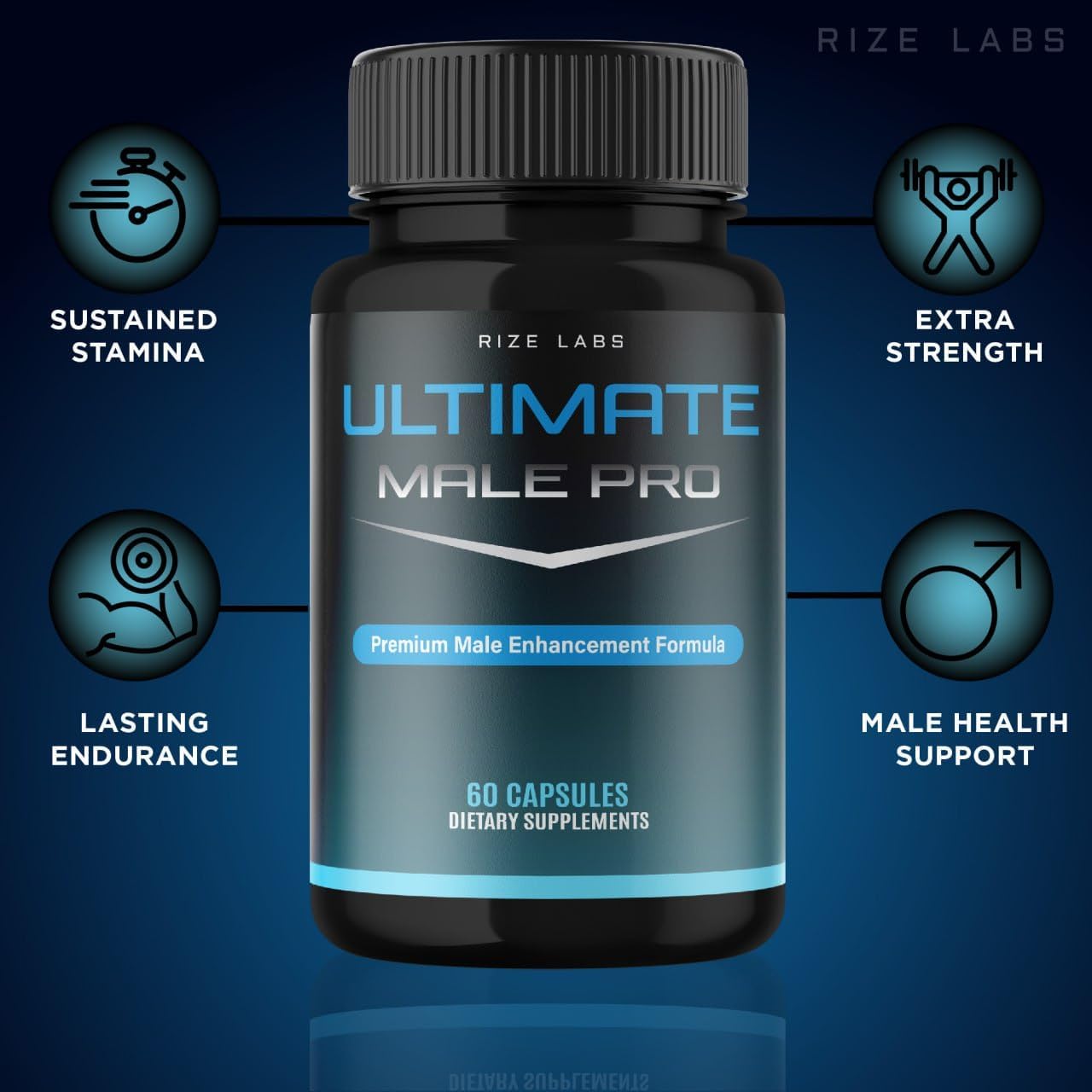 Ultimate Male Pro Capsules - All-Natural Supplement for Men's Active Lifestyle - 60 Capsules - Reviews Included
