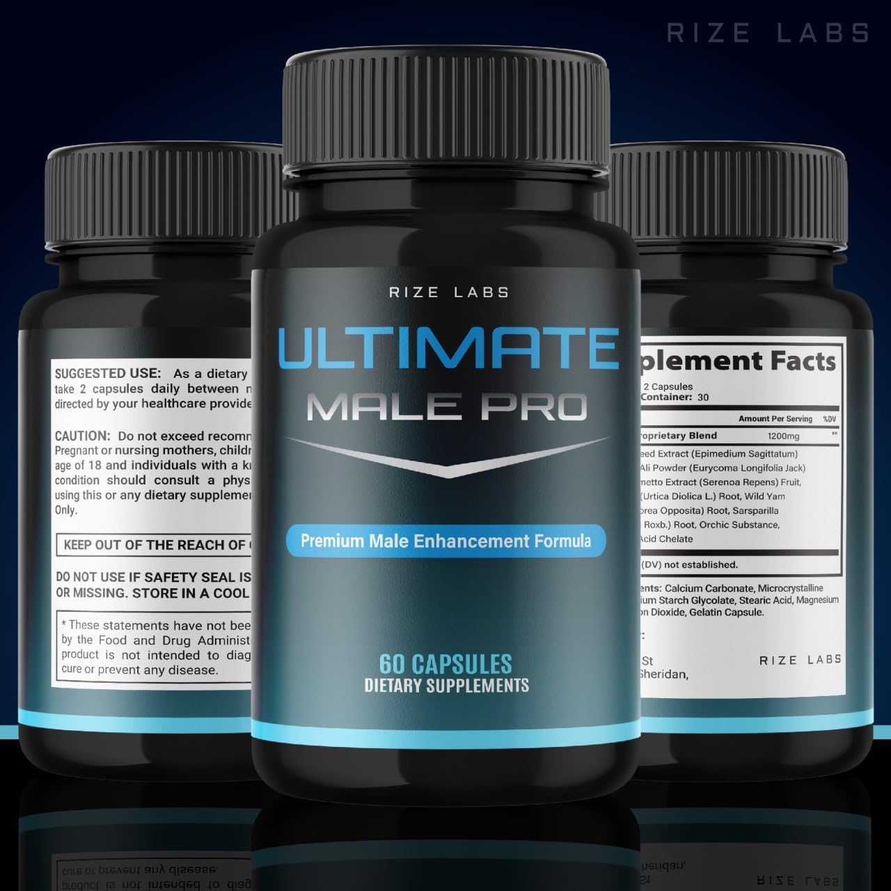 Ultimate Male Pro Capsules - All-Natural Supplement for Men's Active Lifestyle - 60 Capsules - Reviews Included